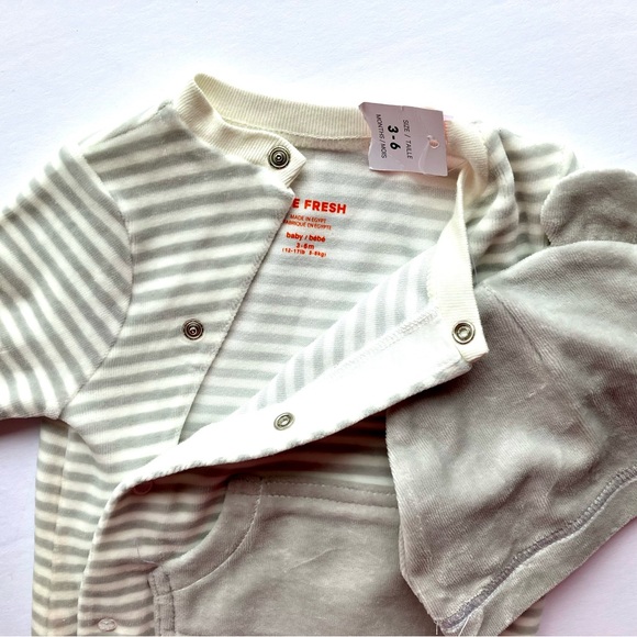 Joe Fresh Unisex Two Piece Sleeper Set Size 3 - 6 M NWT - Picture 4 of 6